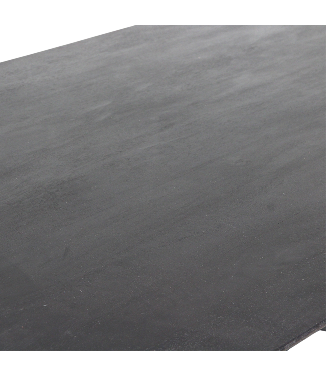 Raw Materials eettafel Bullnose zwart met mix onderstel