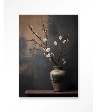 Urban Cotton Wandkleed Dark Blossom Vase