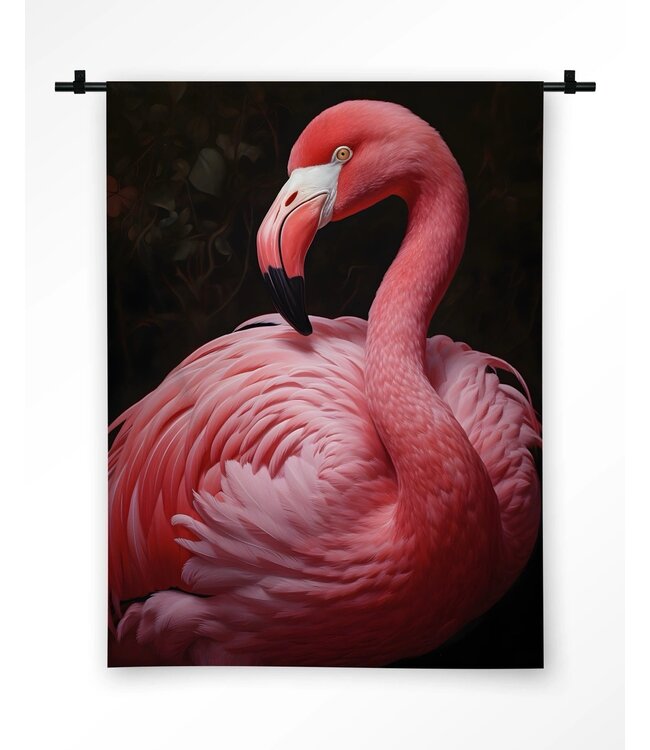 Urban Cotton Wandkleed Pink Flamingo