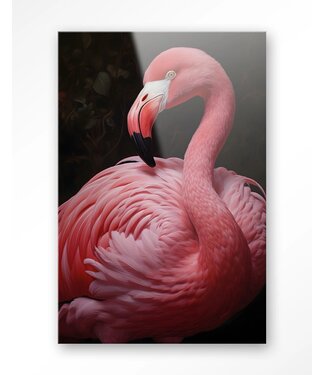 Urban Cotton Glasschilderij Pink Flamingo