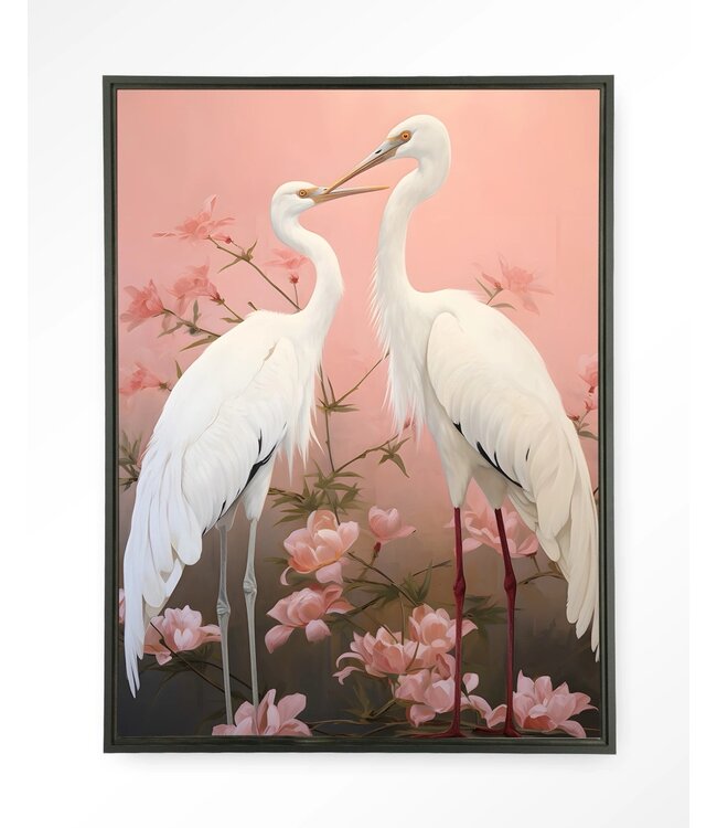 Urban Cotton Wandkleed Pink Love Birds