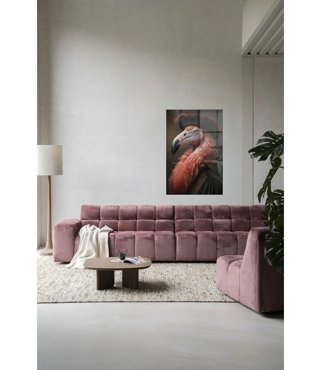 Urban Cotton glasschilderij Flamingo