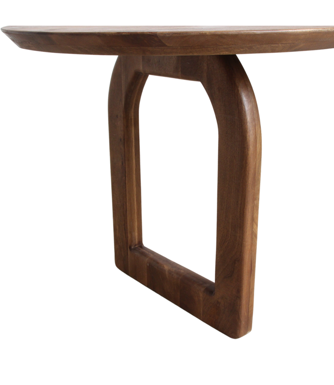 Raw Materials eettafel Bullnose bruin mix onderstel