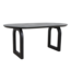 Raw Materials Bullnose eettafel zwart open onderstel