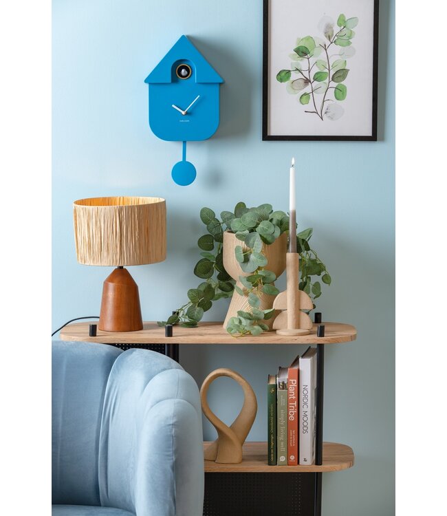 Karlsson wandklok Modern Cuckoo Bright Blue