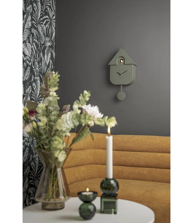 Karlsson wandklok Modern Cuckoo Jungle Green