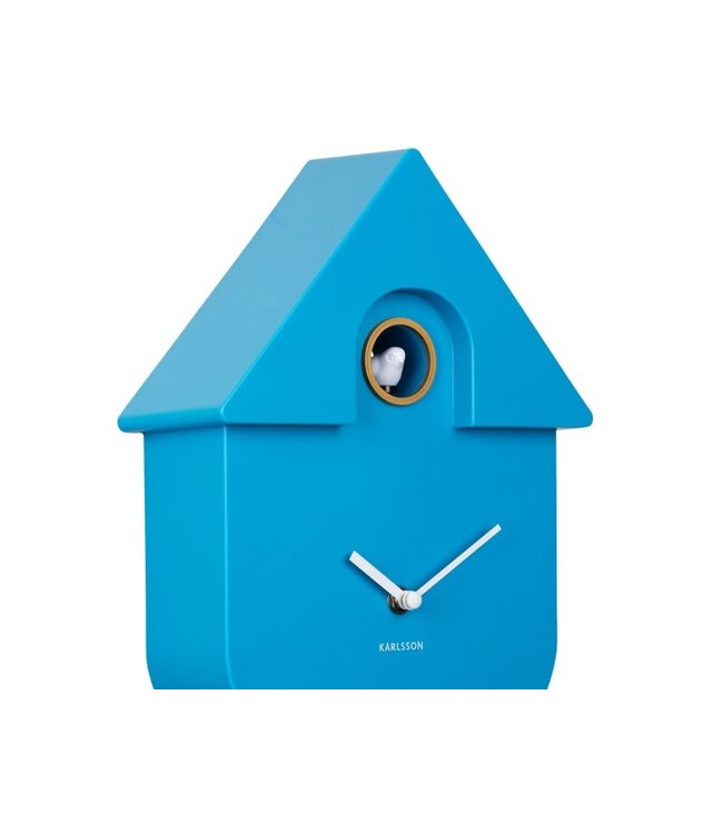 Karlsson wandklok Modern Cuckoo Bright Blue