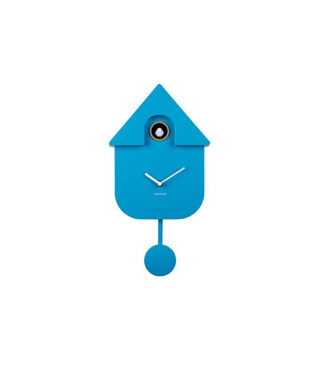 Karlsson wandklok Modern Cuckoo Bright Blue