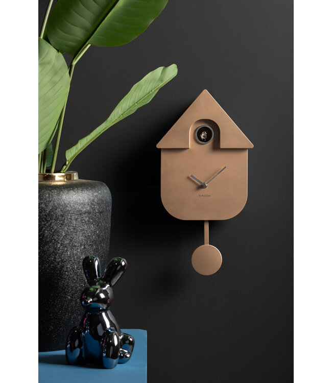 Karlsson wandklok Modern Cuckoo Metallic Rose Gold