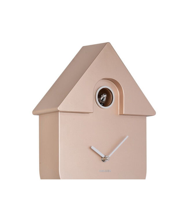 Karlsson wandklok Modern Cuckoo Metallic Rose Gold