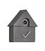 Karlsson wandklok Modern Cuckoo Metallic Dark Grey