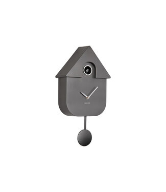 Karlsson Klok Modern Cuckoo Metallic Dark Grey