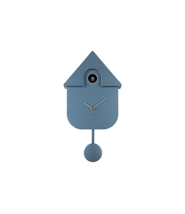 Karlsson wandklok Modern Cuckoo Metallic Dark Blue