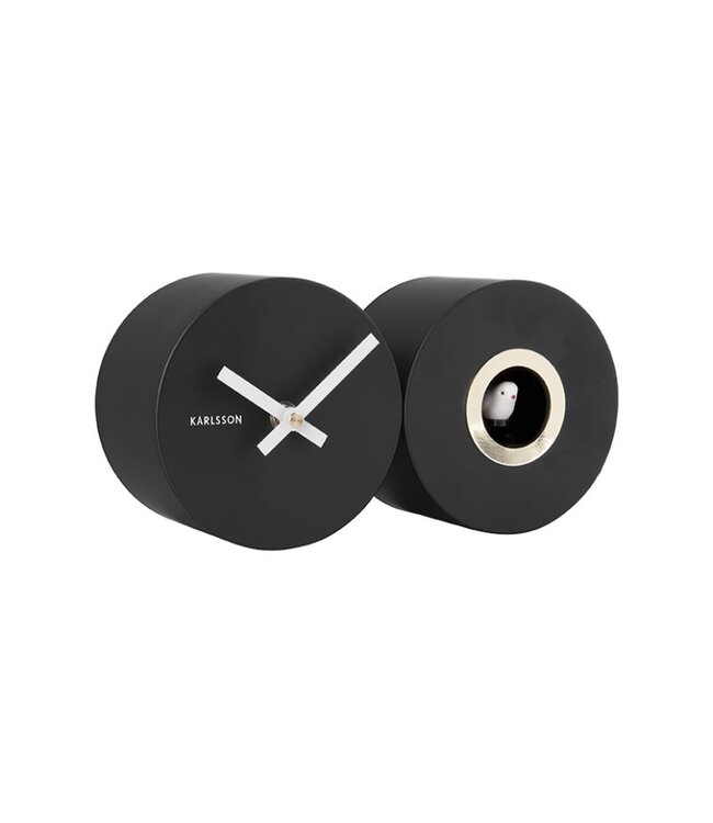 Karlsson Clock Duo Cuckoo Black