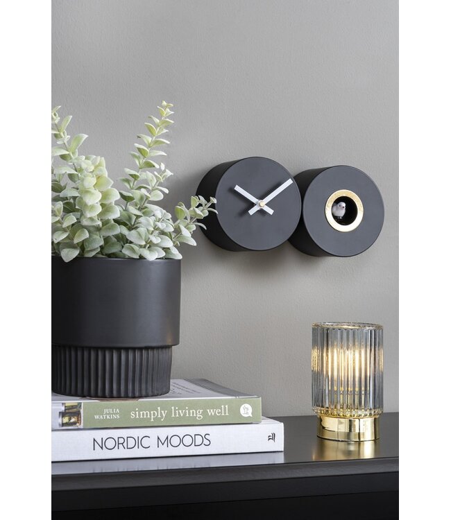 Karlsson Clock Duo Cuckoo Black
