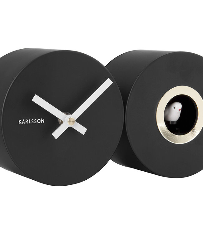 Karlsson Clock Duo Cuckoo Black