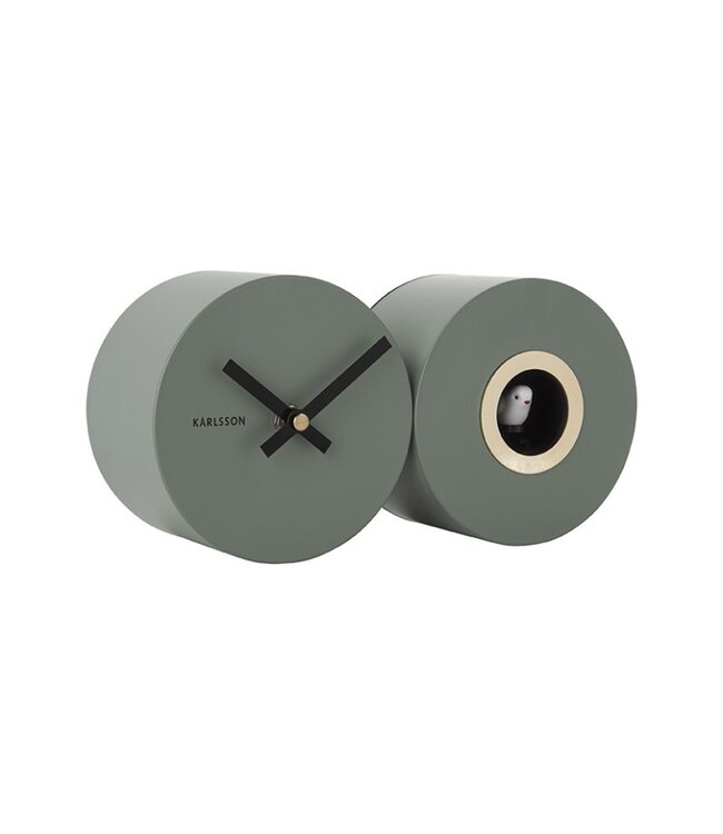 Karlsson Clock Duo Cuckoo Jungle Green