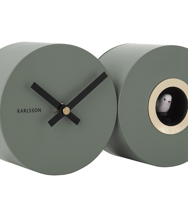 Karlsson Clock Duo Cuckoo Jungle Green