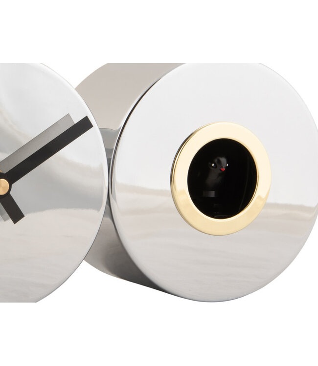Karlsson Clock Duo Cuckoo Chrome Plated