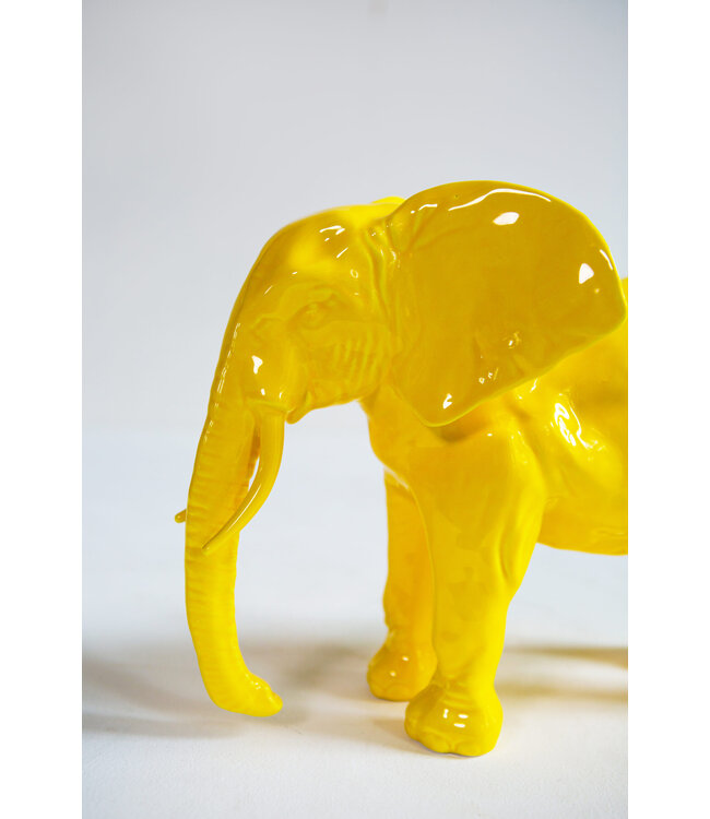 Ornament Shiny Elephant Yellow