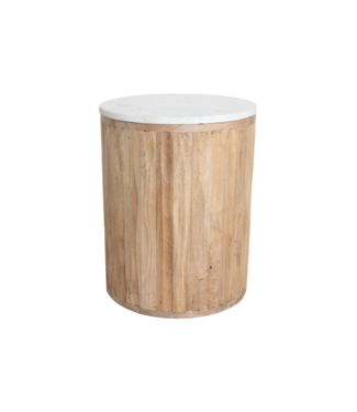 Raw Materials Malakka bijzettafel marmer wit