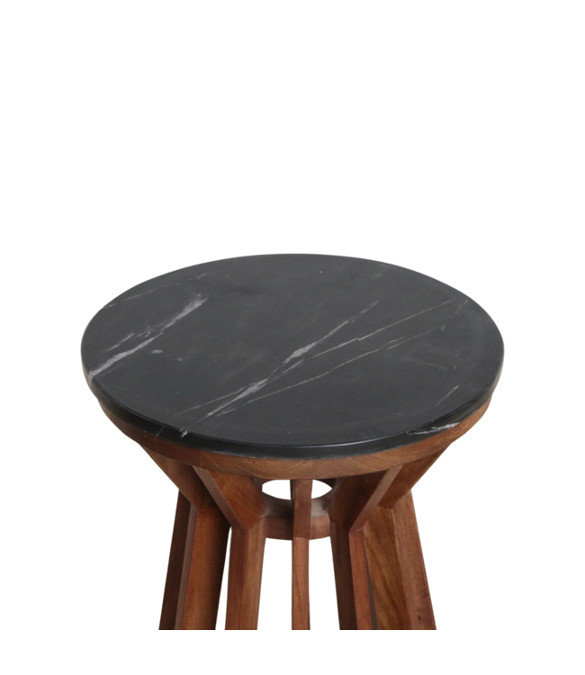 Raw Materials bijzettafel Sabah marmer zwart