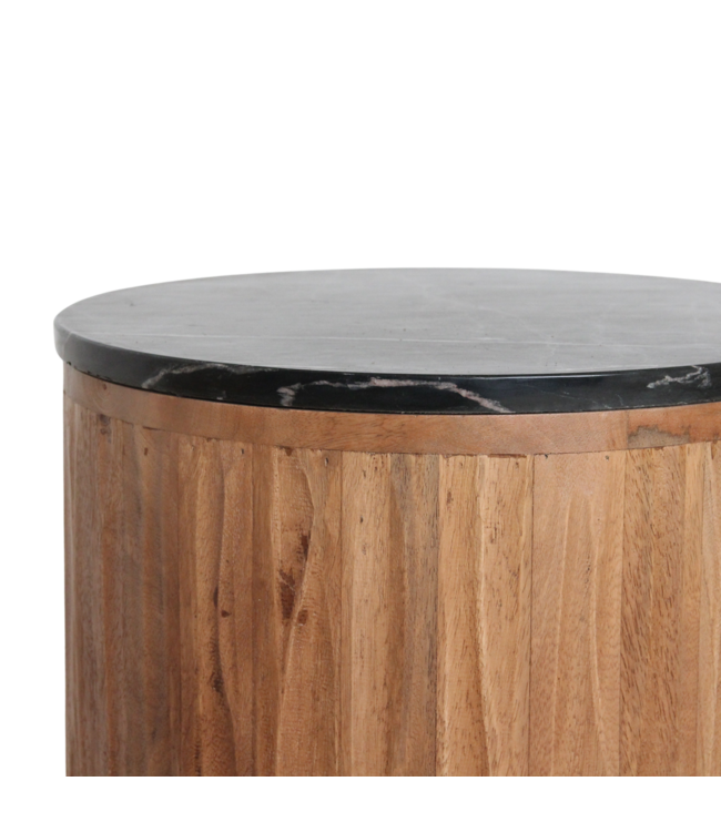 Raw Materials bijzettafel Langkawi marmer zwart