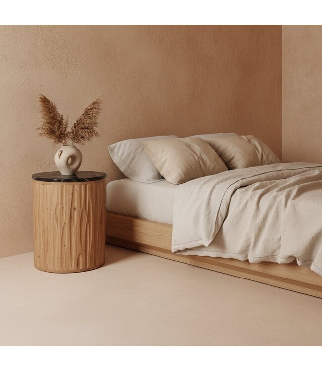 Raw Materials bijzettafel Langkawi marmer zwart