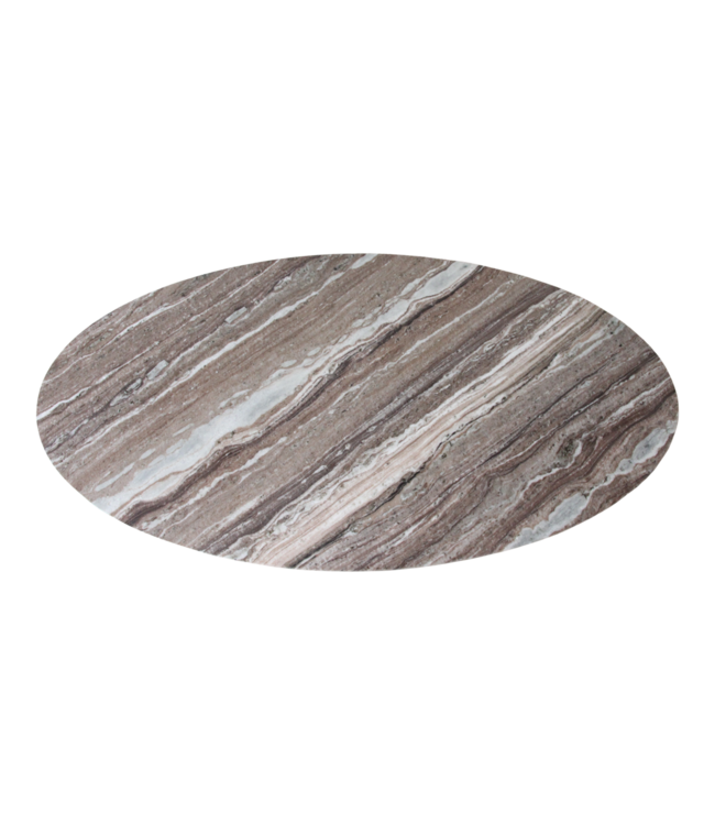 Raw Materials  Ovale marmeren salontafel - Fantasy bruin