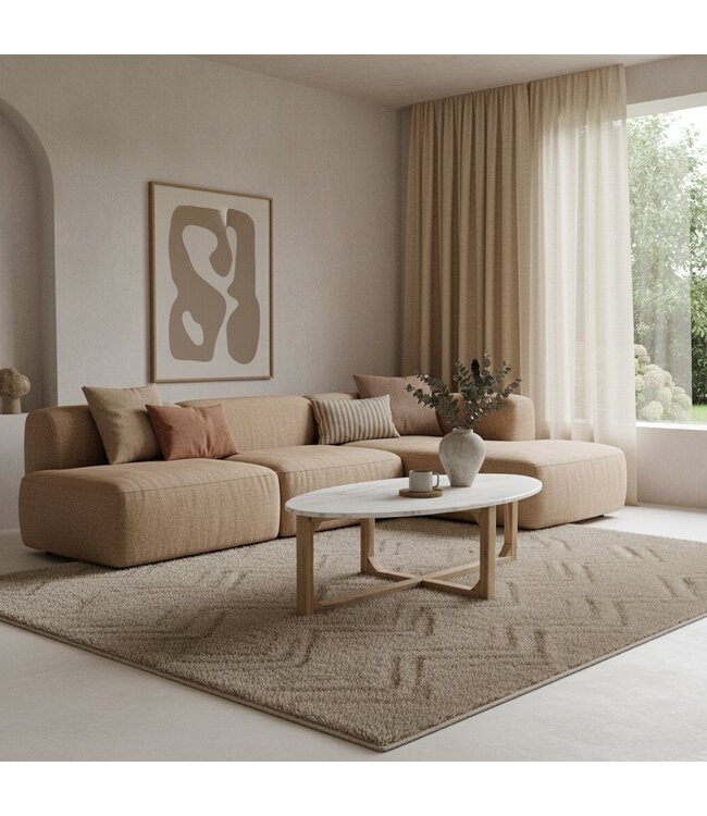 Raw Materials Ovale marmeren salontafel - Wit