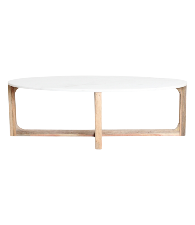 Raw Materials Ovale marmeren salontafel - Wit