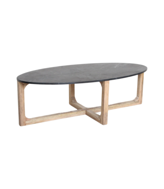 Raw Materials Ovale marmeren salontafel - zwart