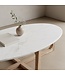 Raw Materials Ovale marmeren salontafel - Wit