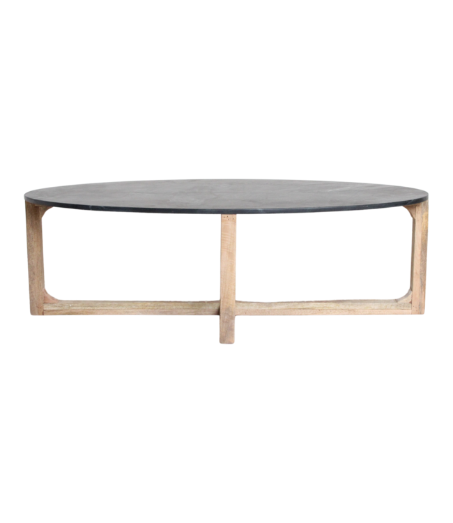 Raw Materials Ovale marmeren salontafel - zwart