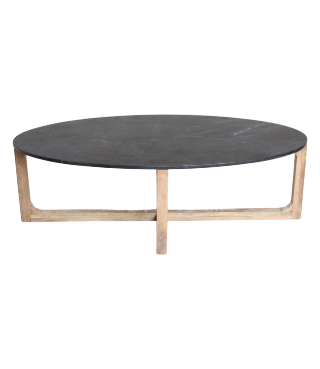 Raw Materials Ovale marmeren salontafel - zwart