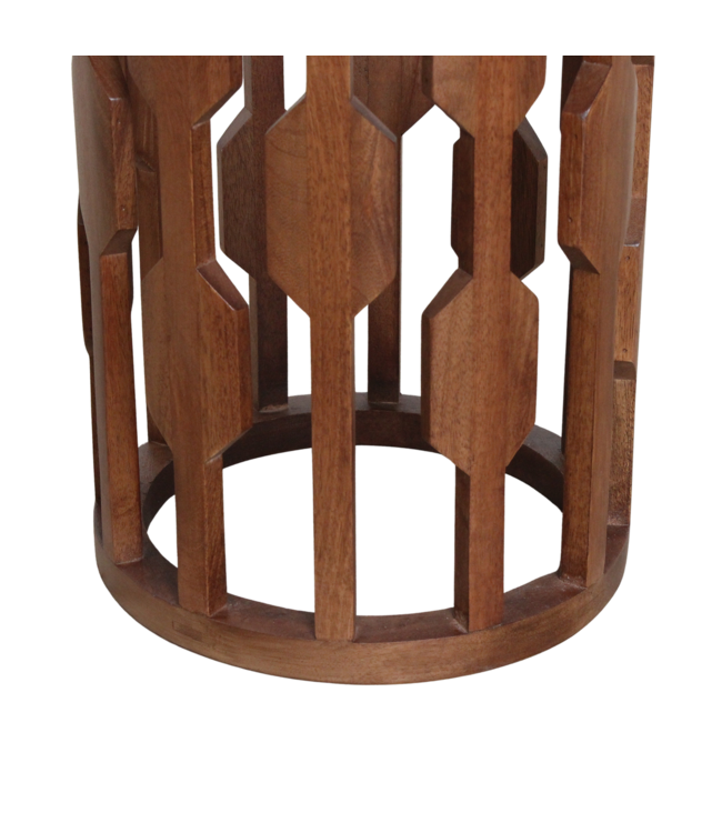 Lampung bijzettafel marmer zwart - 40x40x50 cm