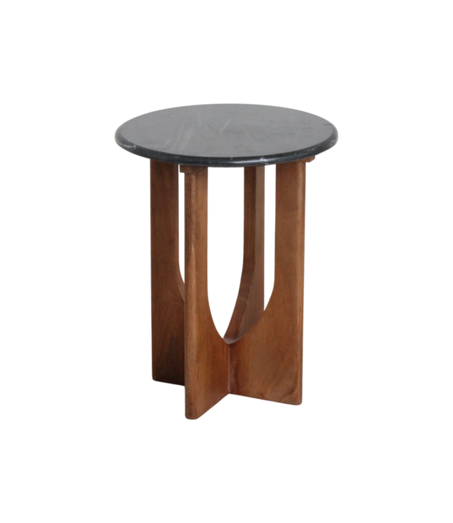 Brunei bijzettafel marmer zwart