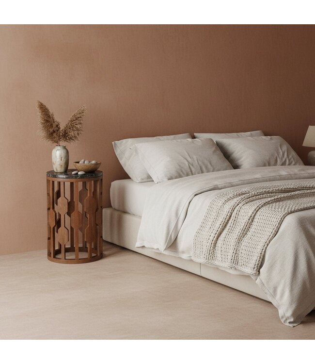 Lampung bijzettafel marmer zwart - 40x40x50 cm