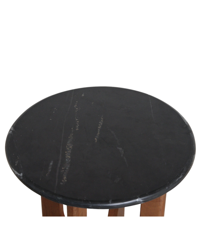 Brunei bijzettafel marmer zwart