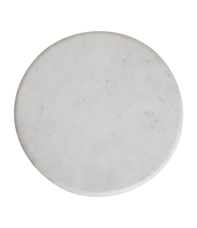 Kuching bijzettafel marmer wit - 30x30x50 cm