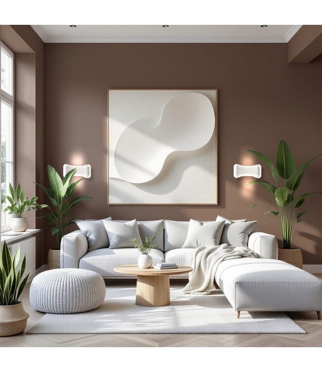 Leclercq & Bouwman wandlamp Linea Ovaal wit