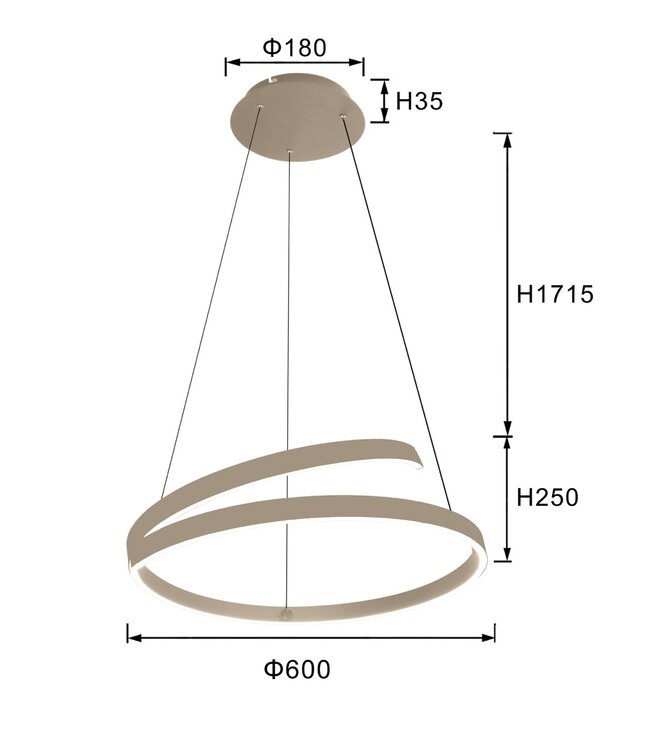 Expo Trading Holland hanglamp Remona champagna