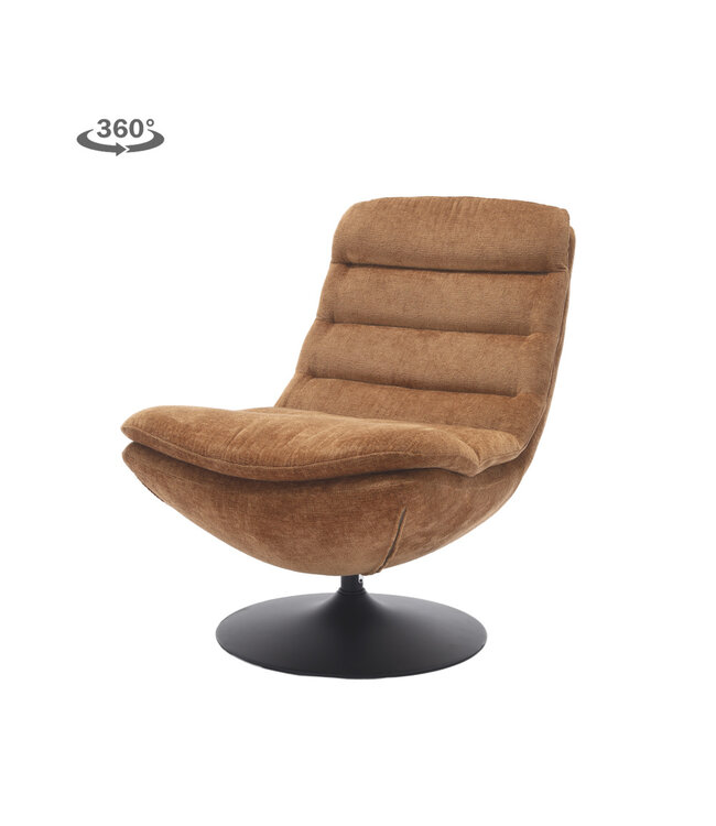 Tower Living fauteuil Marano Caramel Brown (draaibaar)
