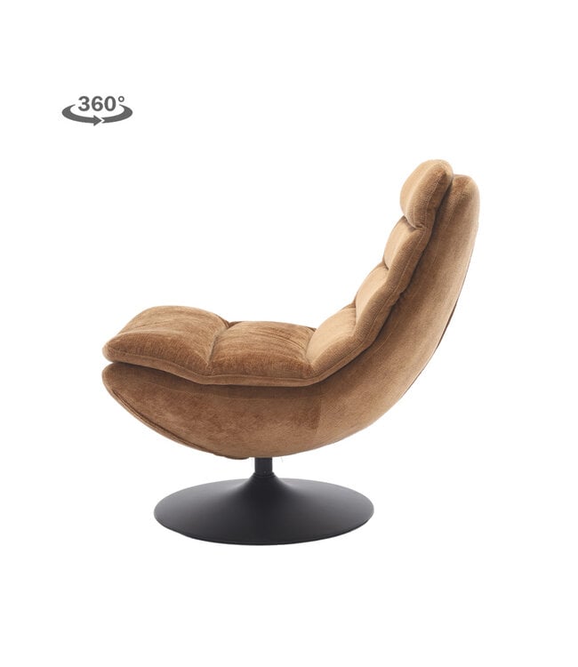 Tower Living fauteuil Marano Caramel Brown (draaibaar)
