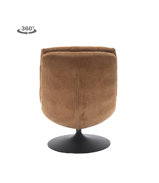Tower Living fauteuil Marano Caramel Brown (draaibaar)