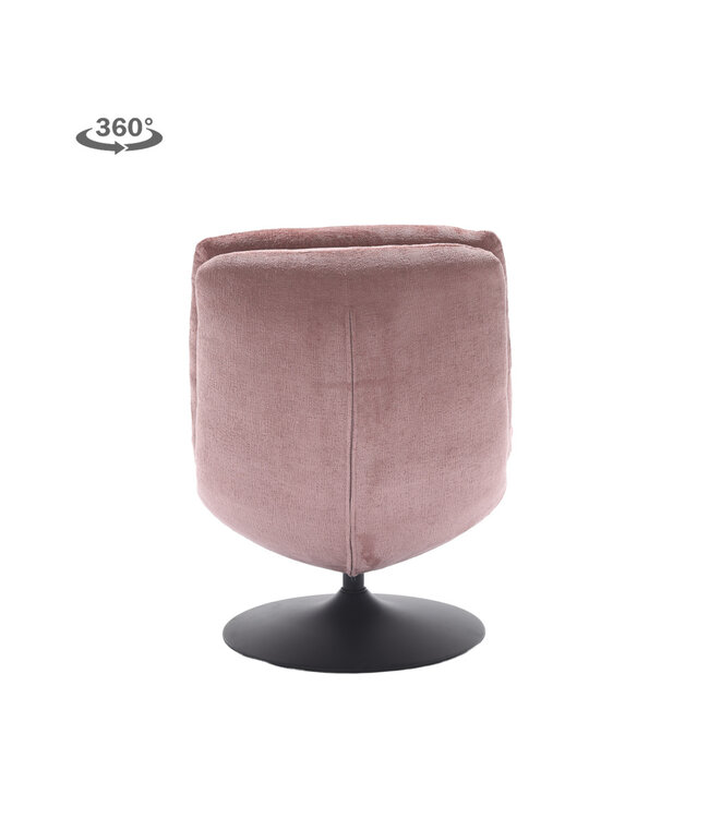Tower Living fauteuil Marano Peachy Pink (draaibaar)