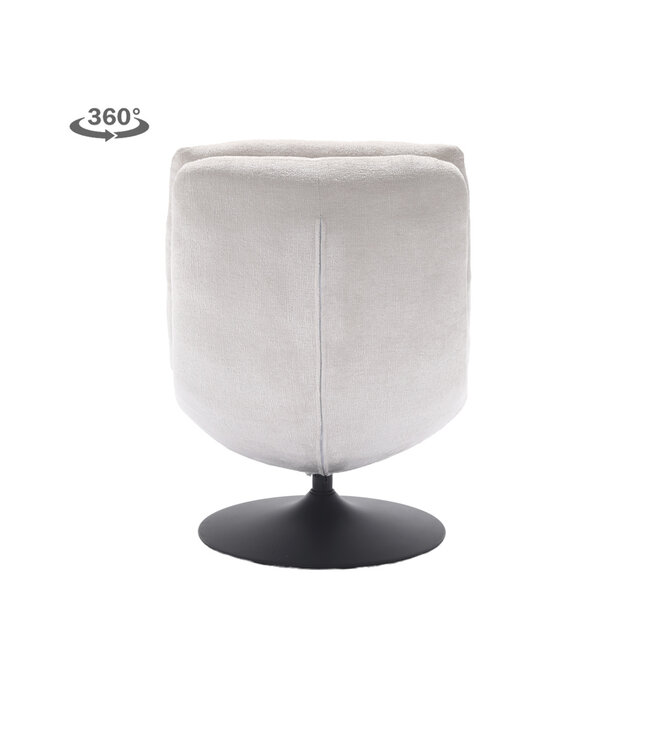 Tower Living fauteuil Marano Almond White (draaibaar)