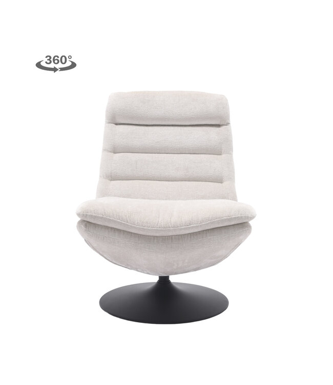 Tower Living fauteuil Marano Almond White (draaibaar)