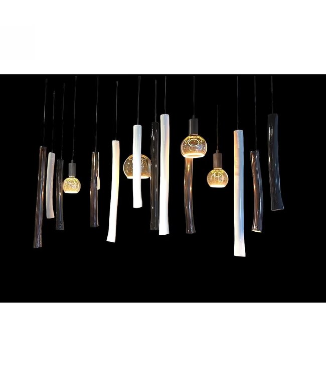 Leclercq & Bouwman hanglamp Forza zwart-wit-brons