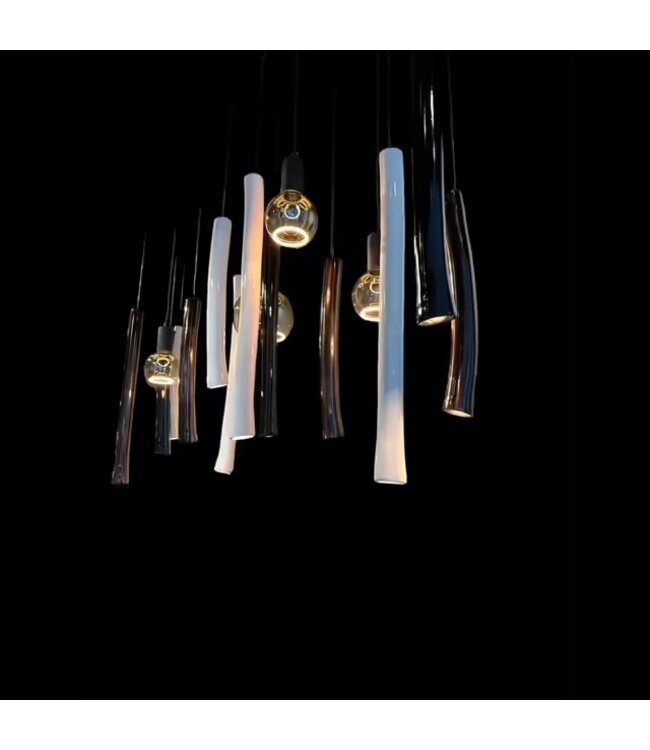 Leclercq & Bouwman hanglamp Forza zwart-wit-brons